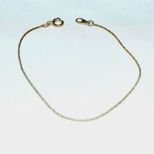 Vtg Petite Thin Gold Tone 7" Chain Trendy Y2K Unisex Bracelet